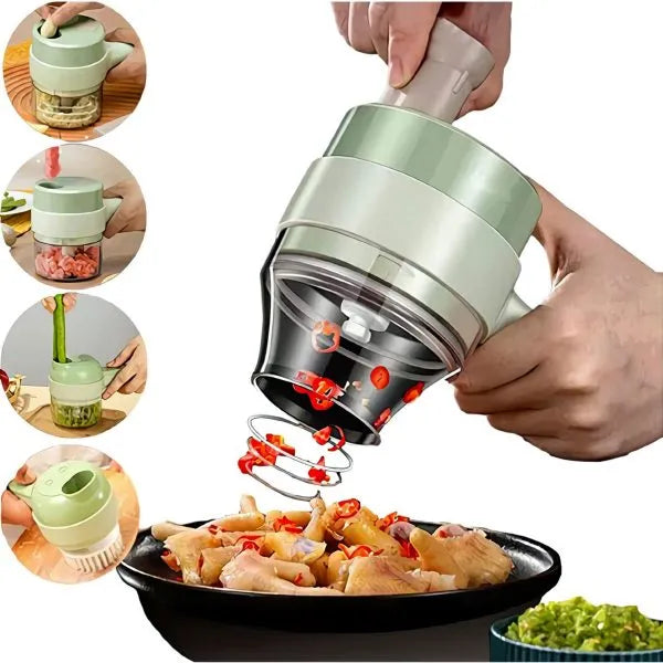 4 in 1 - Electric Vegetable Cutter | Rechargeable